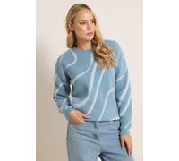 Long Tall Sally - LTS Tall Abstract Knitted Jumper - Women's Light Blue