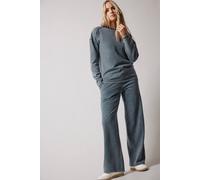 Long Tall Sally - LTS Tall Navy Acid Wash Straight Leg Joggers - Women's
