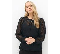 Tall Animal Burnout Blouse Long Tall Sally Black 12