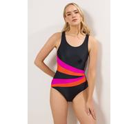 Long Tall Sally Women's Tall Contrast Backless Swimsuit in Black | Size: 14 Long Tall Sally Black 14