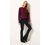 Long Tall Sally Women's Tall Cord Kick Flare Leggings in Black | Size: 14L Long Tall Sally Black 14L