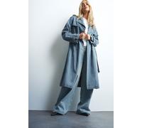 Tall Denim Trench Coat Long Tall Sally Light Blue 14
