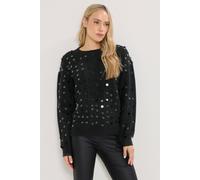Tall Disco Sequin Jumper Long Tall Sally Black 18-20