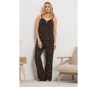 Long Tall Sally Women's Tall Ditsy Floral & Berry Pyjama Set in Black | Size: 22-24 Long Tall Sally Black 22-24