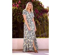 Long Tall Sally Women's Tall Ditsy Floral Button Maxi Dress in Ivory | Size: 12 Long Tall Sally Ivory 12