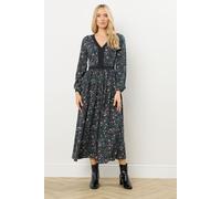 Long Tall Sally Women's Tall Ditsy Floral Maxi Dress in Dark Green | Size: 16 Long Tall Sally Dark Green 16