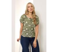 Tall Floral Tie Front Top Long Tall Sally Green 18