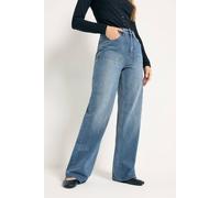 Long Tall Sally - LTS Tall Wide Leg High Waisted Jeans - Women's Blue