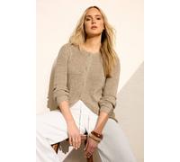 Long Tall Sally Women's Tall Knitted Cardigan Sweater in Natural | Size: 10/12