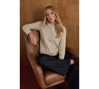 Long Tall Sally Women's Tall Knitted Cardigan Sweater in Natural | Size: 8/10