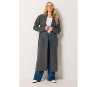 Long Tall Sally Women's Tall Knitted Coatigan in Grey | Size: 22/24