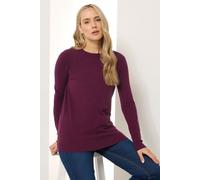 Long Tall Sally Women's Tall Knitted Crew Neck Jumper in Dark Red | Size: 22-24 Long Tall Sally Dark Red 22-24