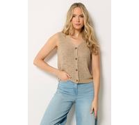 Long Tall Sally Women's Tall Knitted Vest Top in Natural | Size: 18-20 Long Tall Sally Natural 18-20