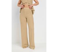 Long Tall Sally Women's Tall Knitted Wide Leg Trousers in Natural | Size: 16 Long Tall Sally Natural 16