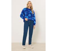 Long Tall Sally - LTS Tall Indigo Washed Stretch Mom Jeans - Women's