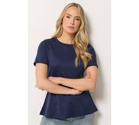 Long Tall Sally Women's Tall Seam Front Peplum Top in Dark Navy | Size: 18 Long Tall Sally Dark Navy 18