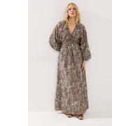 Long Tall Sally Women's Tall Shirred Maxi Dress in Chocolate | Size: 18 Long Tall Sally Chocolate 18
