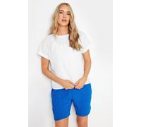 Long Tall Sally - LTS Tall Short Sleeve Dobby Top - Women's White