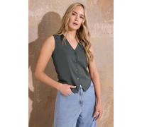 Long Tall Sally - Lts Tall Sleeveless Waistcoat Top - Women's