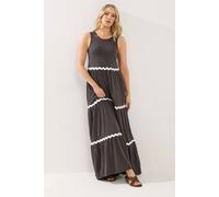 Long Tall Sally Women's Tall Tiered Maxi Dress in Chocolate | Size: 14