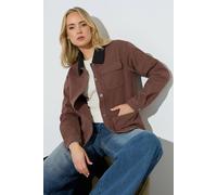 Long Tall Sally Women's Tall Twill Barn Jacket in Chocolate | Size: 14 Long Tall Sally Chocolate 14