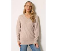 Long Tall Sally Women's Tall V-Neck Knitted Jumper in Natural | Size: 14-16 Long Tall Sally Natural 14-16