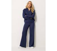 Long Tall Sally Women's Tall Wide Leg Trousers in Mid Navy | Size: 22/24L
