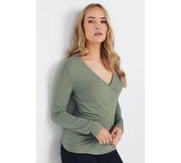 Long Tall Sally Women's Tall Wrap Style Top in Green | Size: 22/24