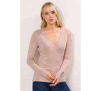 Long Tall Sally Women's Tall Wrap Style Top in Pink | Size: 22/24