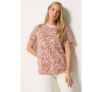 Long Tall Sally Women's Tall Zebra Oversized T-Shirt in Pale Orange | Size: 16 Long Tall Sally Pale Orange 16