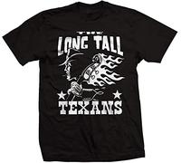 Long Tall Texans Men's Fashion Short Sleeves Cotton T-Shirt for Tops Clothing Black XL