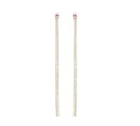 Long Tassel Dangle Earrings for Women, 12.2 Inch Extra Long AB Rhinestone Drop Earrings Gold-Tone Multi-Layer Sparkling Chain Fringe Ear Studs, Glitter Statement Ear Jewelry for Party Wedding Prom