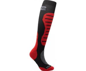 Long Technical Sock Unisex Motorcycle Winter Six2 Mot2 Merinos Black/Red