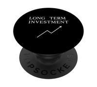 Long Term Investment Finance Mindset Investor Quote PopSockets Adhesive PopGrip