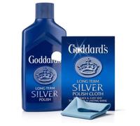 Long Term Silver Polish 125ml with Silver Polishing Cloth Professional Silver Cleaner for Jewellery, Cutlery & Antiques Anti-Tarnish Protection Restores Shine & Removes Tarnish