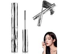 Long Thick Lash Mascara Waterproof, 3D Curling Eyelash Iron Mascaras, Telescopic Tubing Mascara with metal mascara wand, Waterproof and Sweatproof, for Natural Lengthening Slim Volume Building(1pcs)