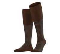 FALKE Men's Oxford Stripe M Kh Cotton Long Patterned 1 Pair Knee-High Socks, Brown Terracotta 5035, 10-11