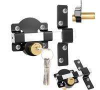 Long Throw Gate Lock, 50mm, Mortise Lock for Wooden Door, Double Locking, Suitable for Sheds & Garden Door, 5 Keys