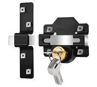 Long Throw Gate Lock, 50mm, Mortise Lock for Wooden Door & Gate, Double Sides Locking, 5 Keys