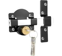Long Throw Gate Lock, Fit for Right & Left Door, Mortise Lock, Double Sides Locking, 5 Keys Supplied (50mm)