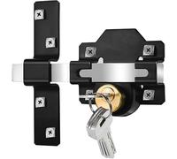 Long Throw Gate Mortise Lock for Wooden Door, Double Locking, Suitable Sheds & Garden Doors, 5 Keys(50mm)