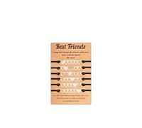 Long tiantian Best Friend Bracelets for 3/4/5/6 Bff Bracelets Friendship Bracelets Gifts for Women Teen Girls (6- Friend Bra)