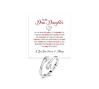 Long tiantian Daughter Gifts from Mom Fidget Ring Adjustable Open Spinner Worry Anxiety Rings for Women Mothers Day Gifts for Daughter, One Size, Metal, No Gemstone