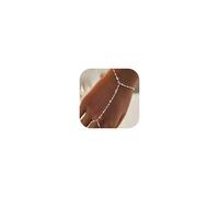 Long tiantian Hand Chain for Women Ring Bracelet Hand Chain Dainty Gold Finger Ring Slave Bracelet Zircon Hands Jewelry Gifts Trendy Stuff 2025, A4:silver, Zinc, no gemstone