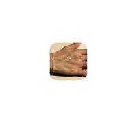 Long tiantian Hand Chain for Women Ring Bracelet Hand Chain Dainty Gold Finger Ring Slave Bracelet Zircon Hands Jewelry Gifts Trendy Stuff 2025, Metal, No Gemstone