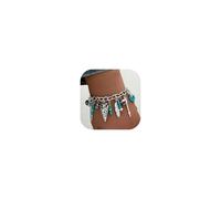 Long tiantian Turquoise Bracelet for Women Western Boho Bracelet Cowgirl Jewelry Navajo Pearl Cuff Trendy Country Concert Accessory 2025, metal, no gemstone