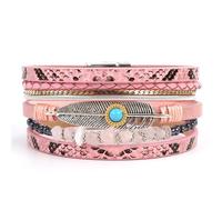 Long tiantian Western Bracelets for Women Boho Leather Wrap Bracelets Turquoise Beaded Bracelet Western Jewelry Country Concert Outfits, Leather, no gemstone