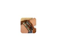 Long tiantian Western Turquoise Bracelet for Women Boho Jewelry Beaded Bracelet Stack Western Inspired Clothes Concho Country Concert Cowboy Chic Oufits, Beads, no gemstone