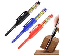 Long Tip Marker, Long Head Deep Hole Marker Set, Carpenters Permanent Ink Marking Tool Waterproof for Crafting Welding Woodworking Automotive Manufacturing
