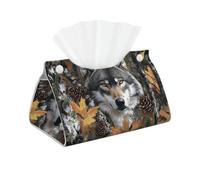 Long Tissue Box Cover Camo Wolf Leather Tissue Box Holder Tissue Box Covers for Bathroom Parlors Office Bedroom